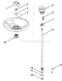 Page N Diagram and Parts List for WE1136A  Weed Eater Lawn Tractor